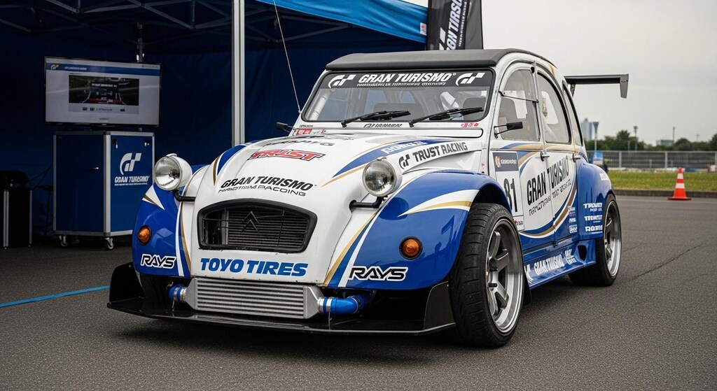 トーヨータイヤシトロエン2CVのドリ車