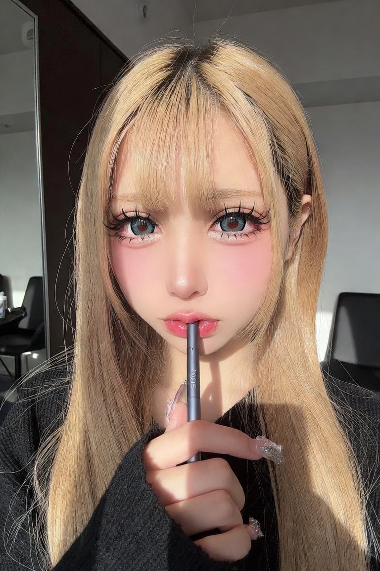 金髪喫煙ギャル