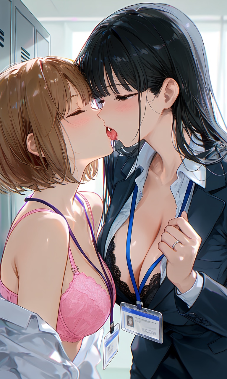 人妻OLのレズキス