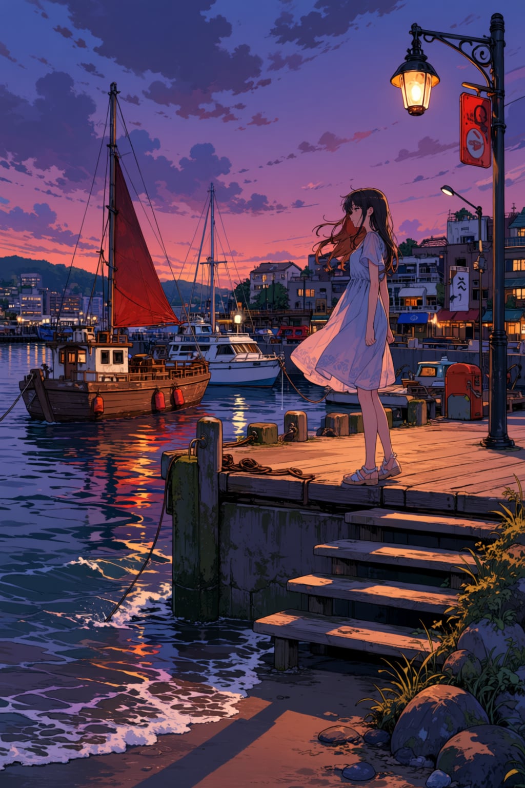 夕暮れにひとり