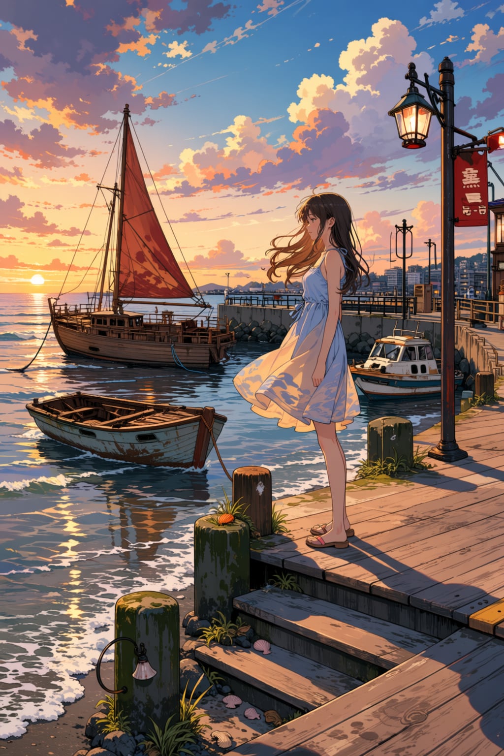 夕暮れにひとり