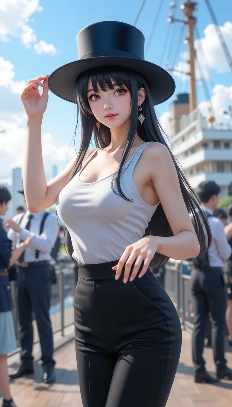 かっこかわいいダンサー白鳥英美梨の横浜港公演
