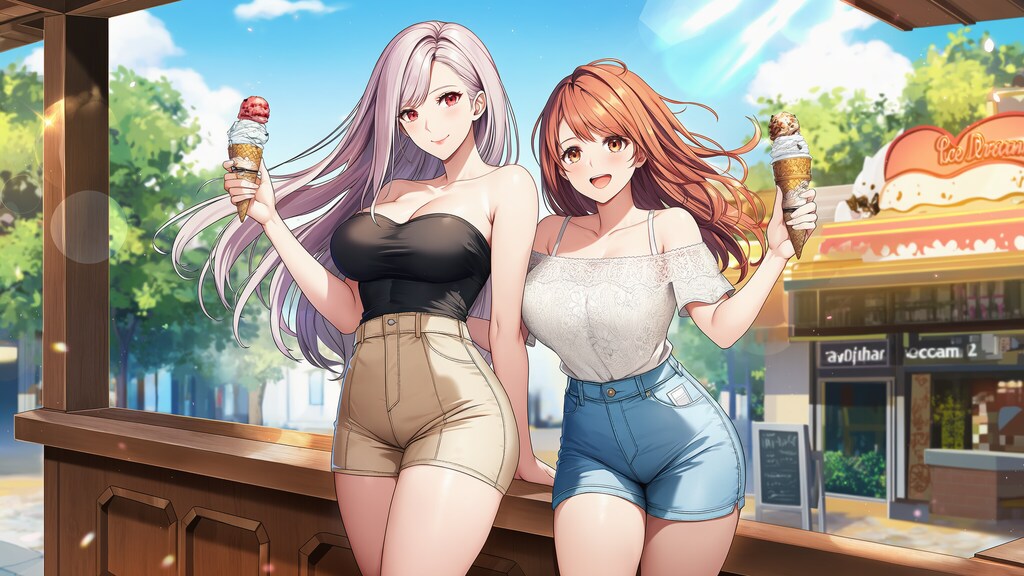 🍦アイスクリームの日🍨ミレナ＆ノノカと朝アイス✨