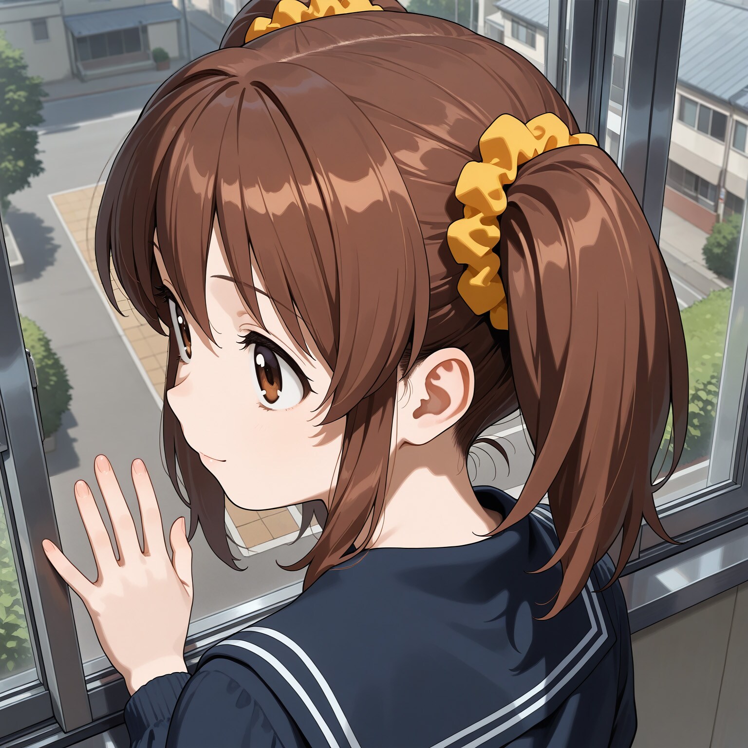 黄色のシュシュ