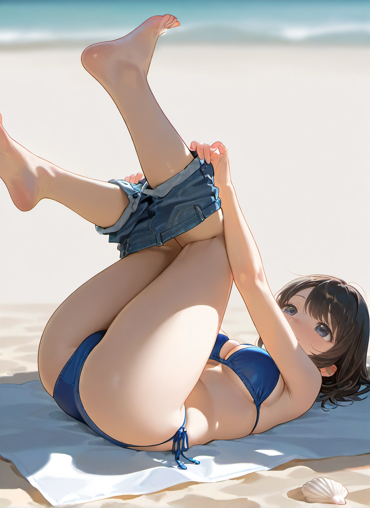 彼女が水着に着替えたら