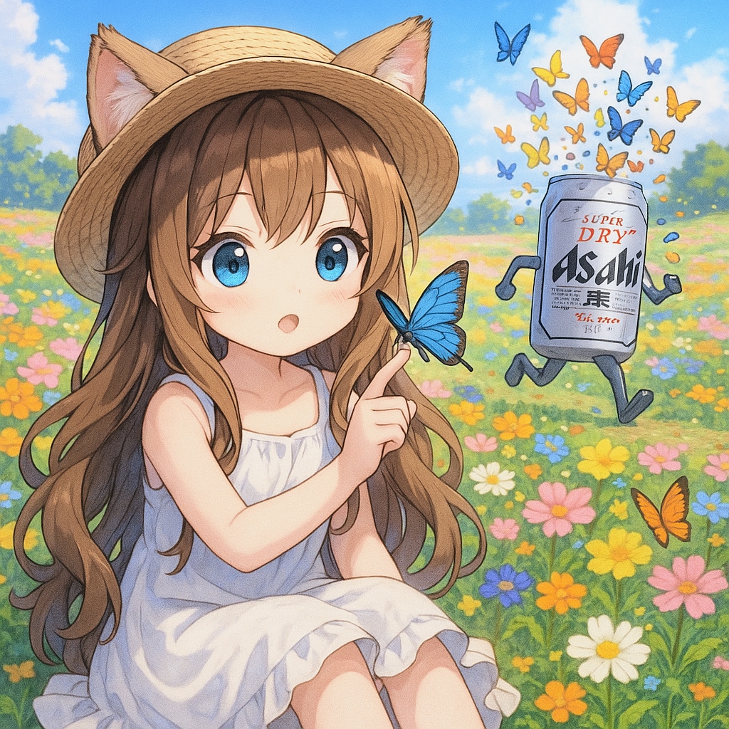 蝶々と小さな女の子