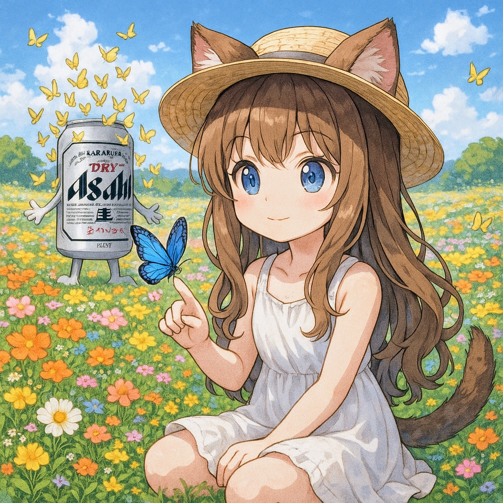 蝶々と小さな女の子