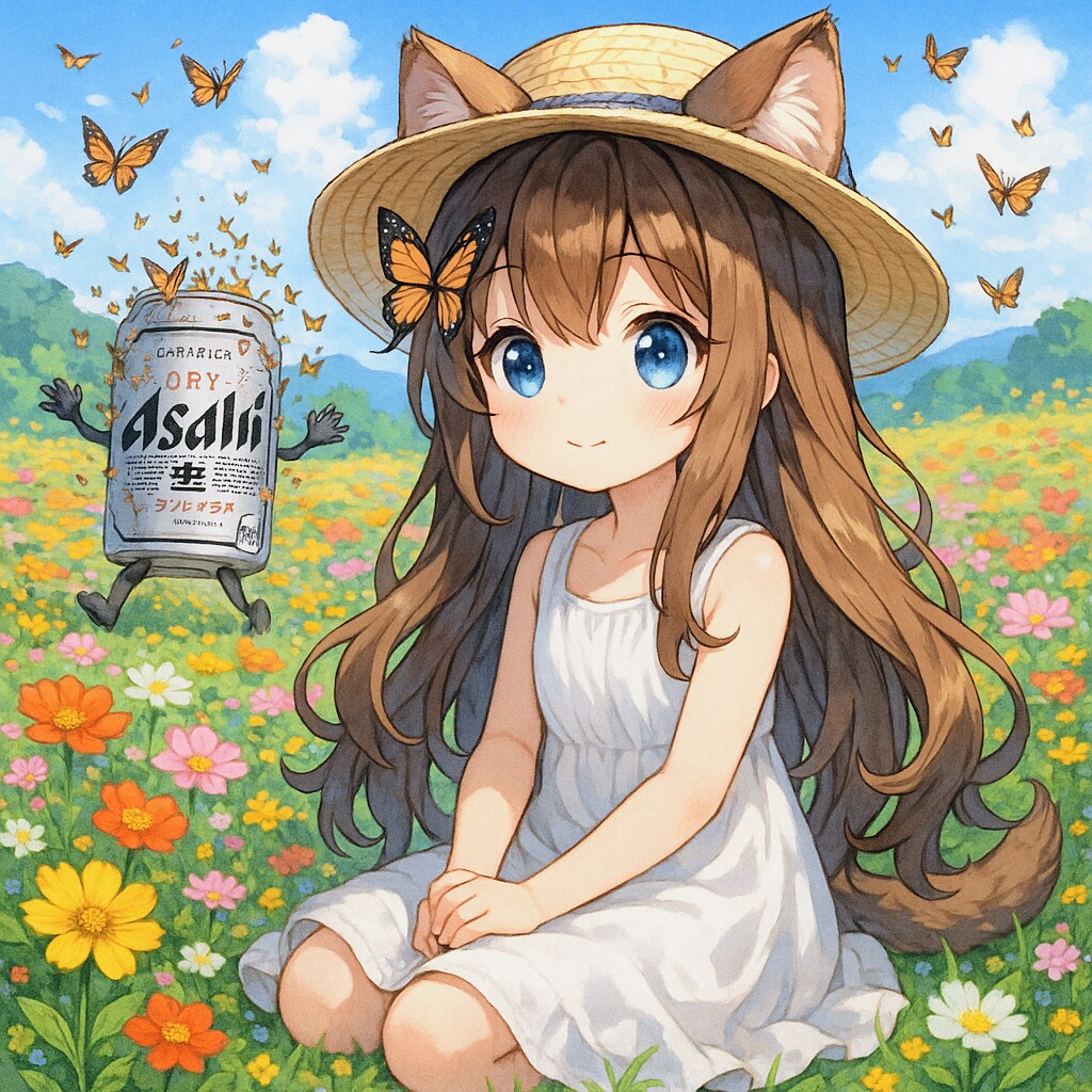 蝶々と小さな女の子