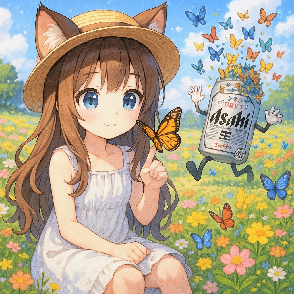 蝶々と小さな女の子