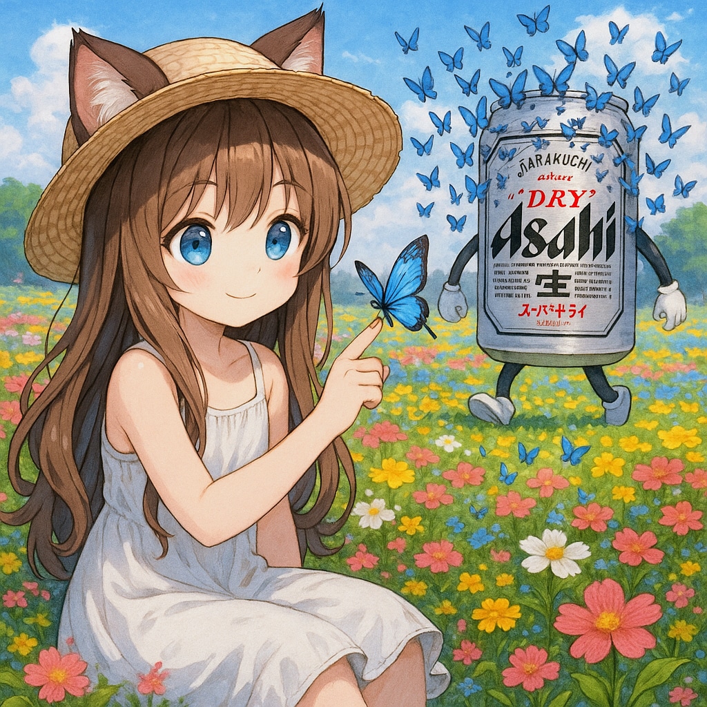 蝶々と小さな女の子