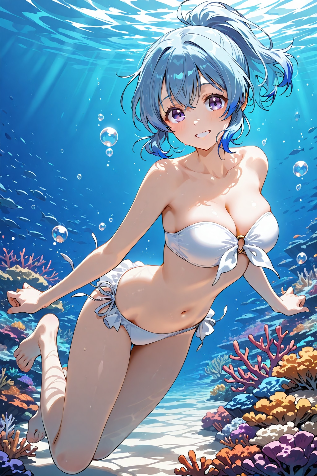 白いビキニのマーメイド