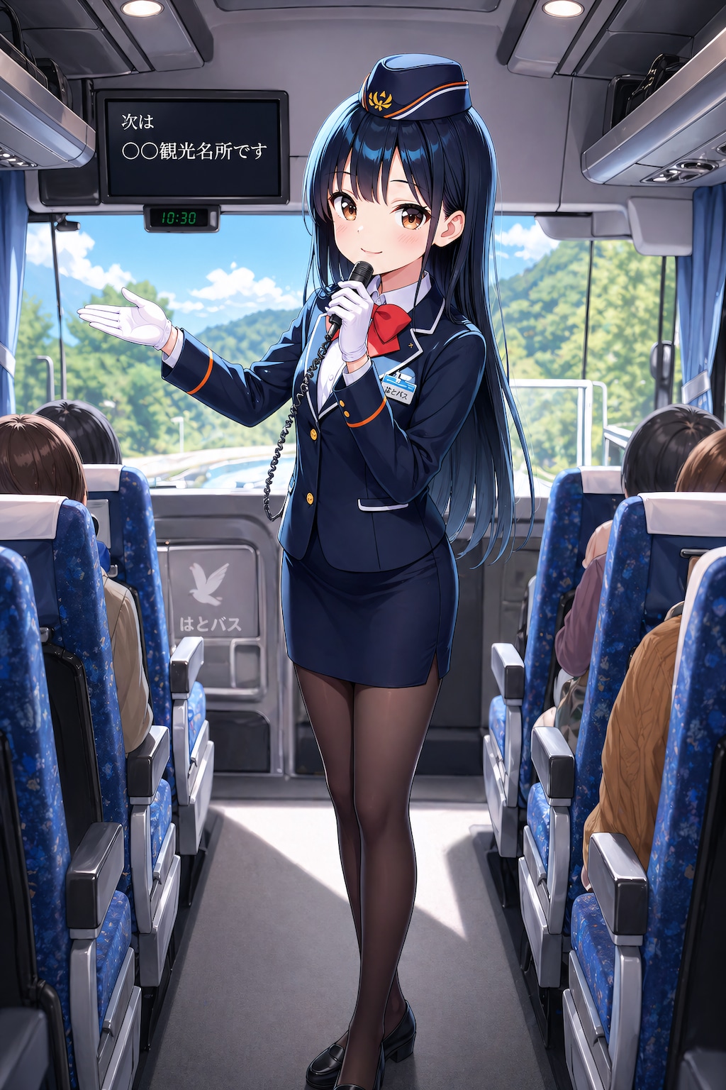 バスガイド黒髪ちゃん