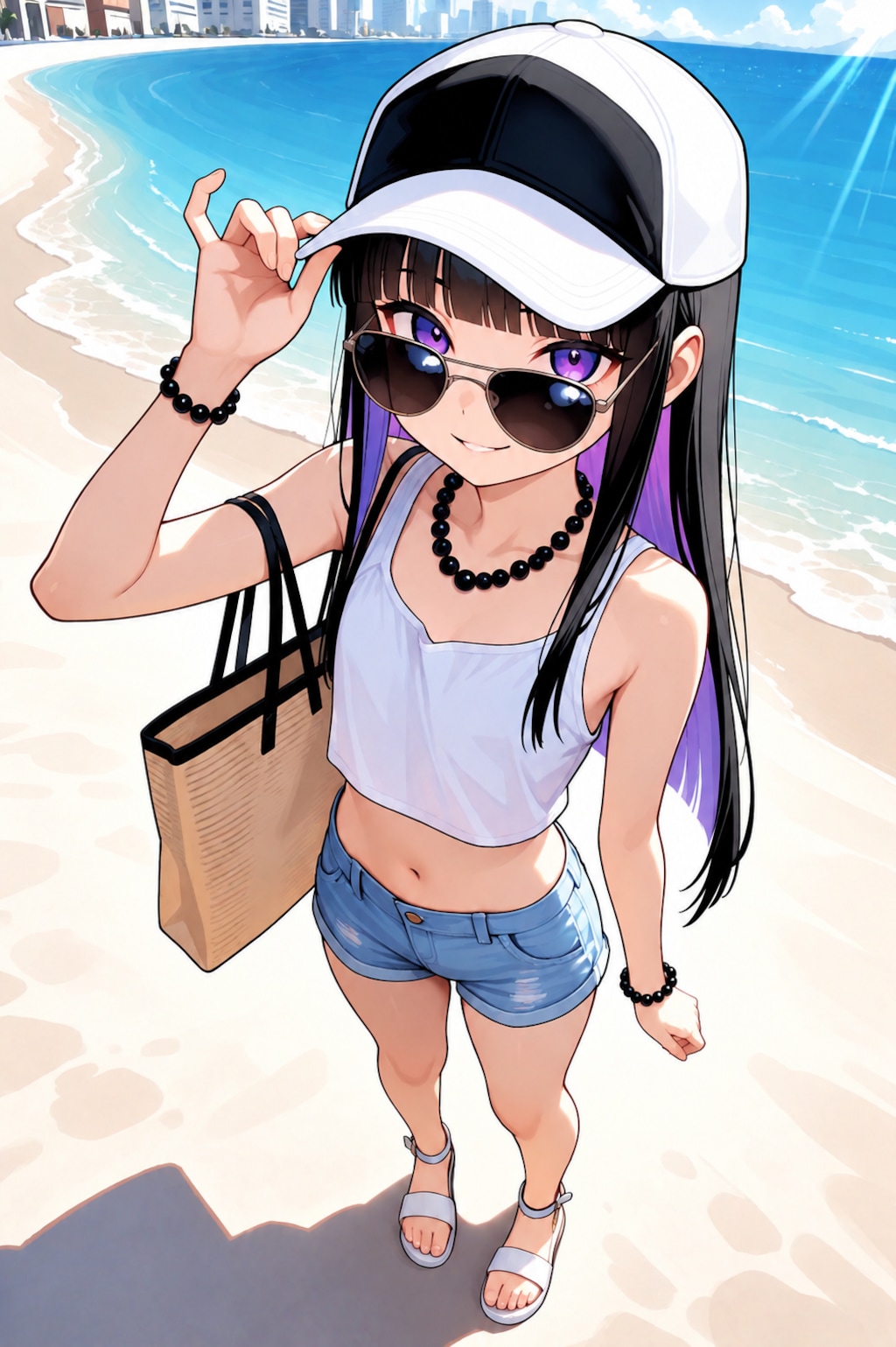 サングラス越しの微笑み