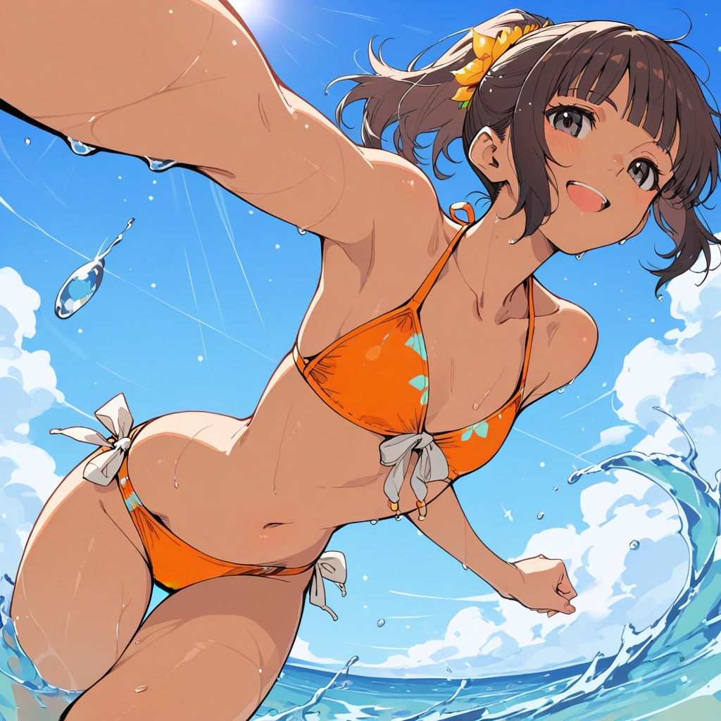 弾ける波とサマースプラッシュ