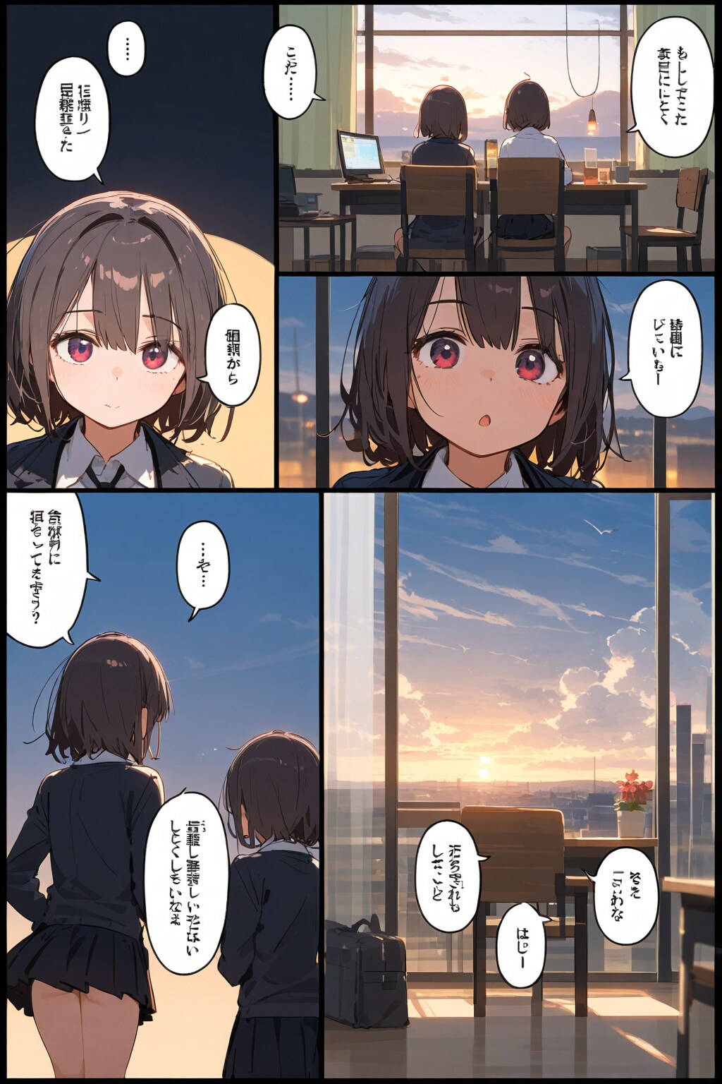 夕刻の二人