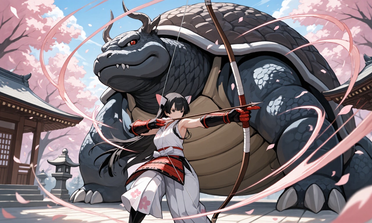 大弓女子と玄武 | の人気AIイラスト・グラビア