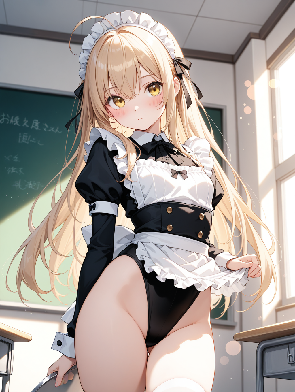 かなちゃんはお片付け当番 レオタードxメイド