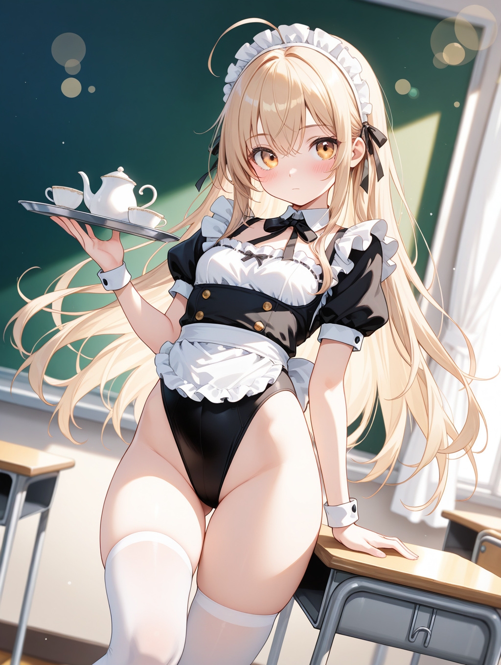 かなちゃんはお片付け当番 レオタードxメイド