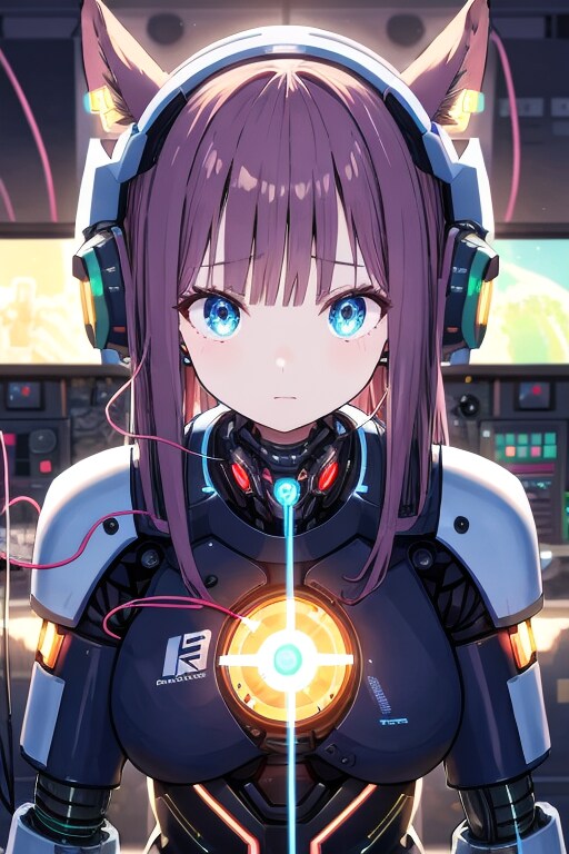 機械の女の子（AQUAで生成）
