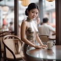 シースルーチャイナで朝食を　Transparency Cheongsam 12枚目