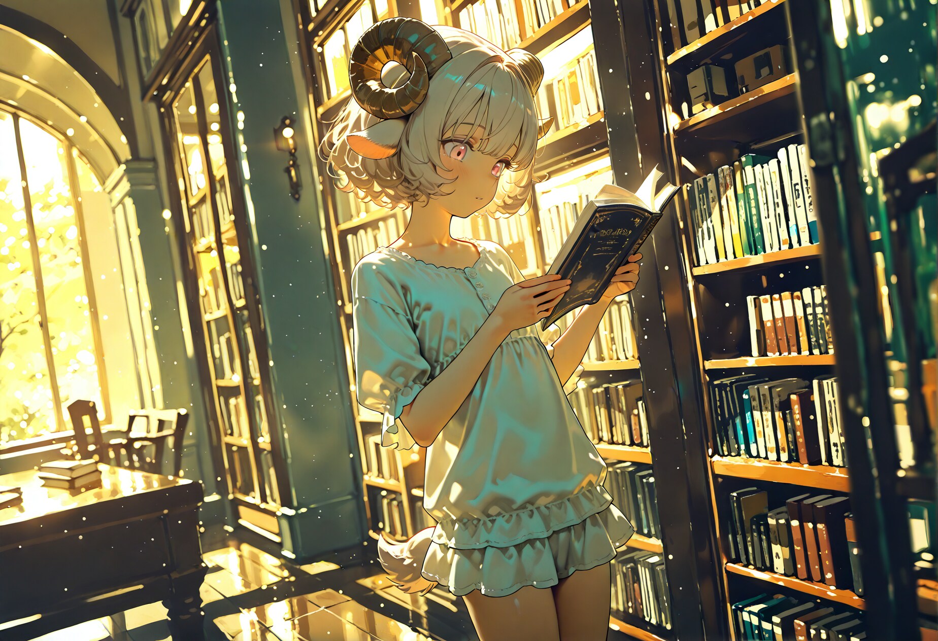 図書館にて… | の人気AIイラスト・グラビア
