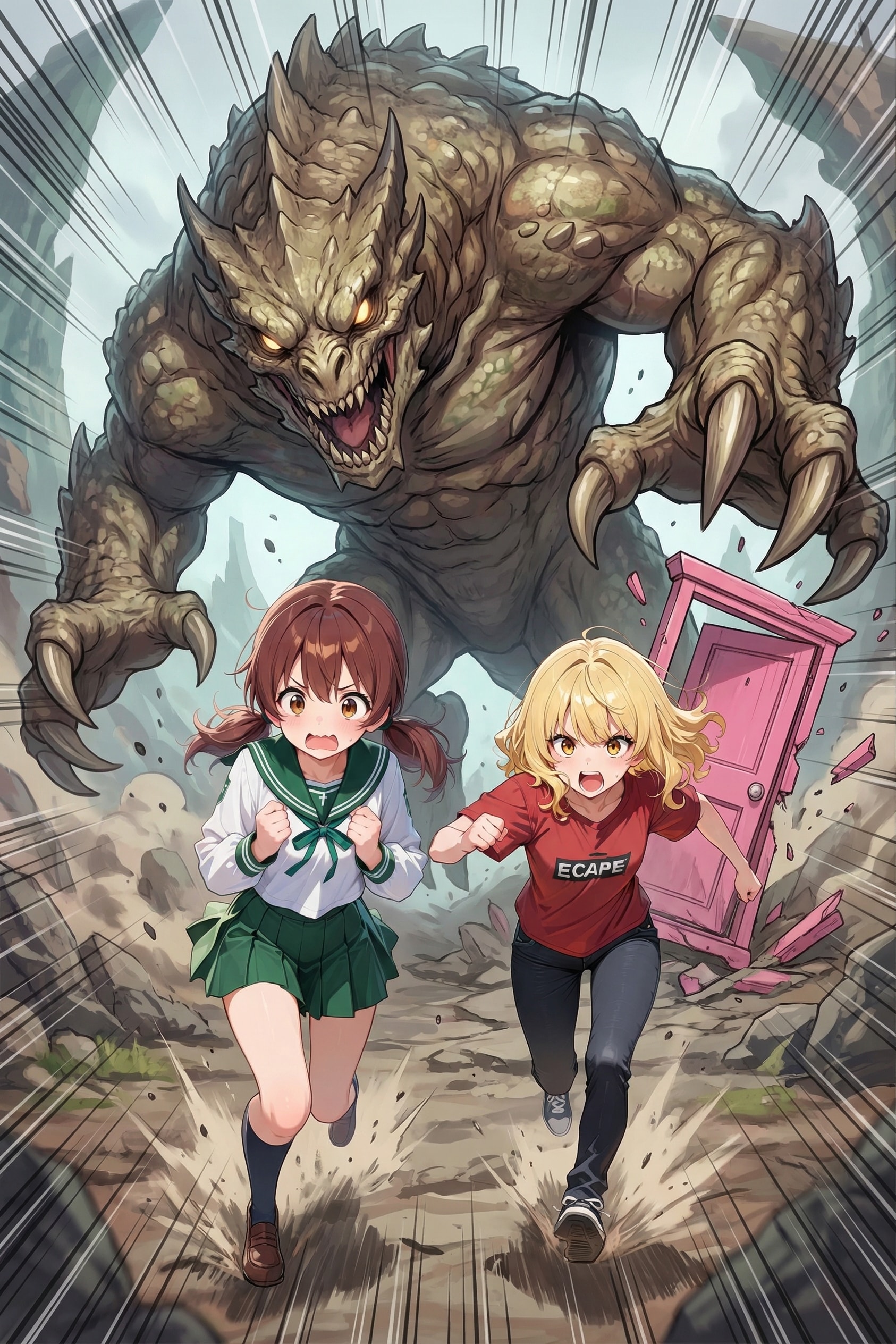 不本意ながら異世界に降り立ったaquariumさんちの絵海ちゃんと湖夏ちゃん | の人気AIイラスト・グラビア