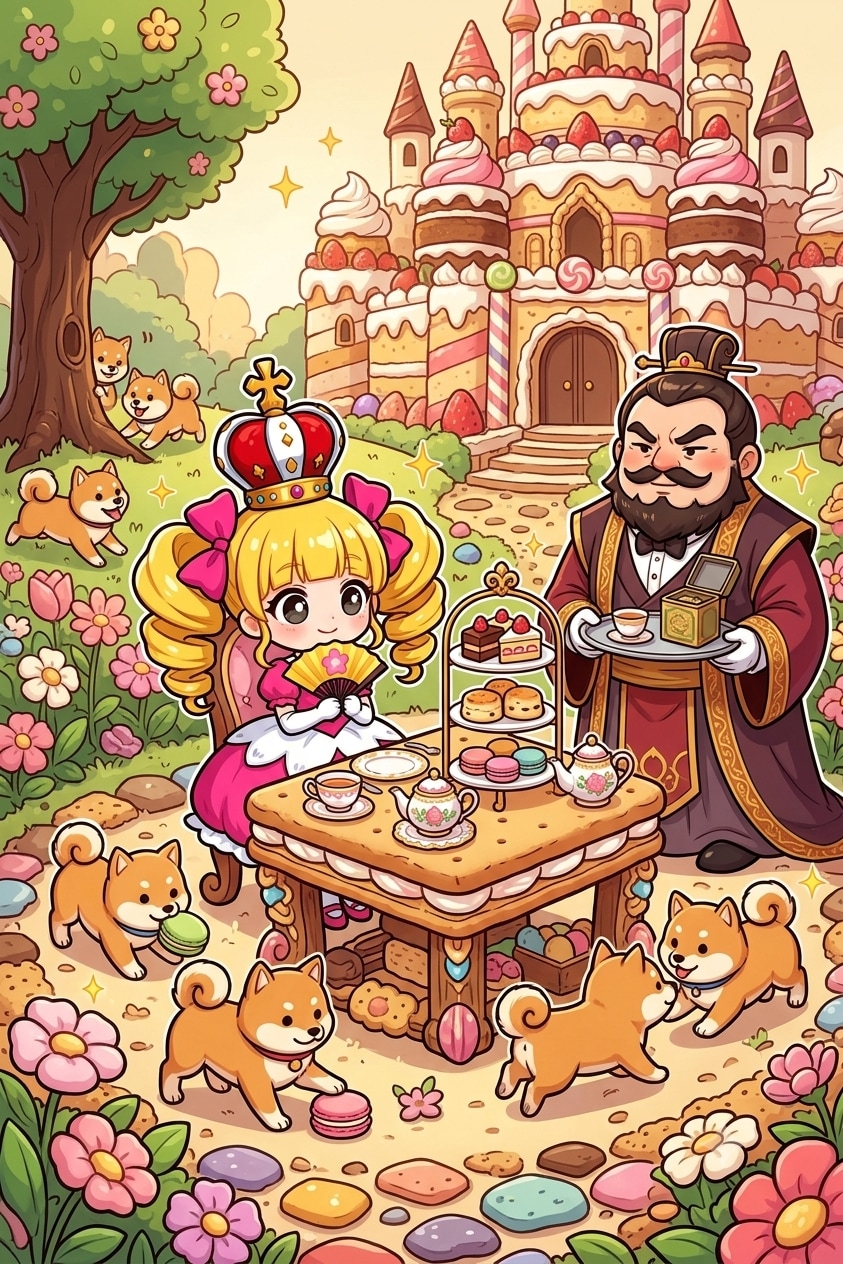 金髪ちゃんと柴犬と董卓 | の人気AIイラスト・グラビア