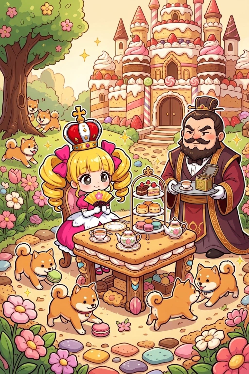 金髪ちゃんと柴犬と董卓