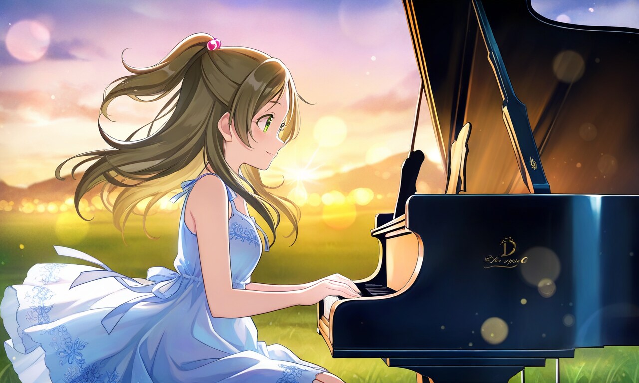 夕焼けメロディー🎹南野奏。 | の人気AIイラスト・グラビア