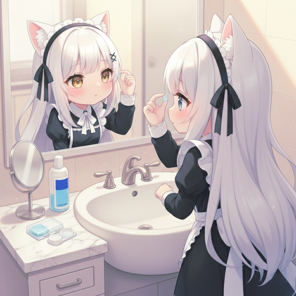 カラコンに興味津々…