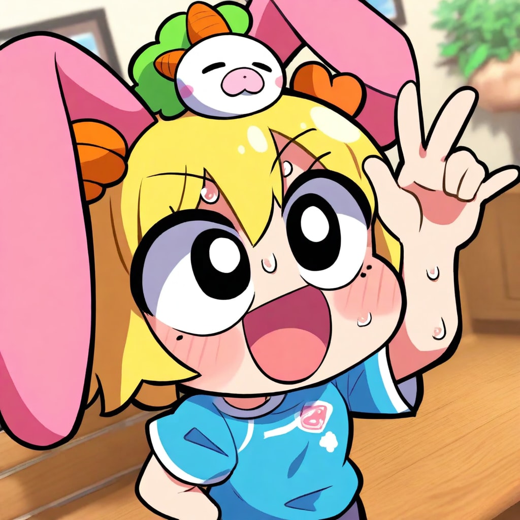 汗かきうさ耳ガール