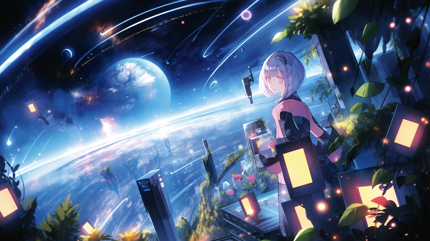 スペースコロニーで暮らす人