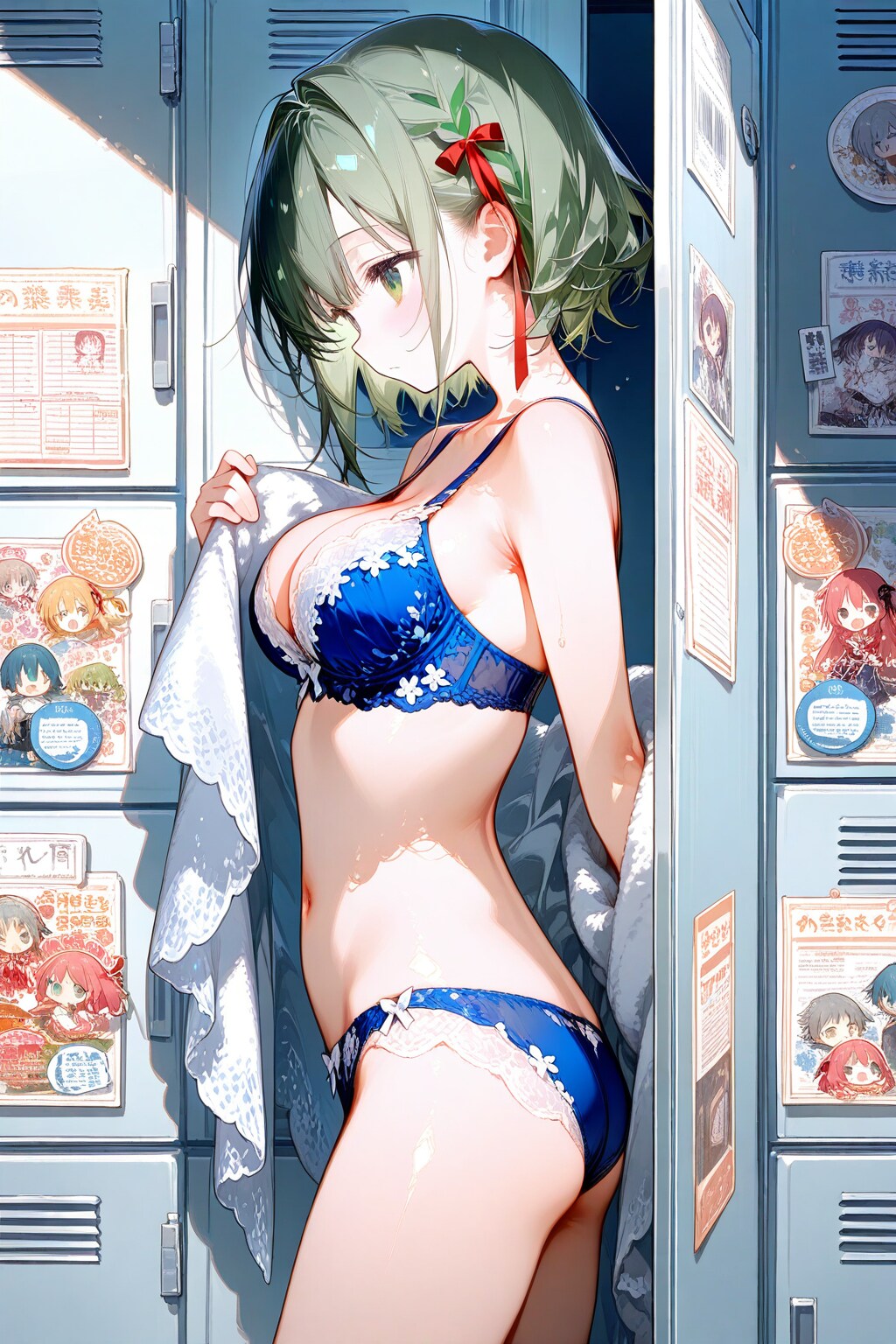 ロッカーで着替え中のちよるちゃん