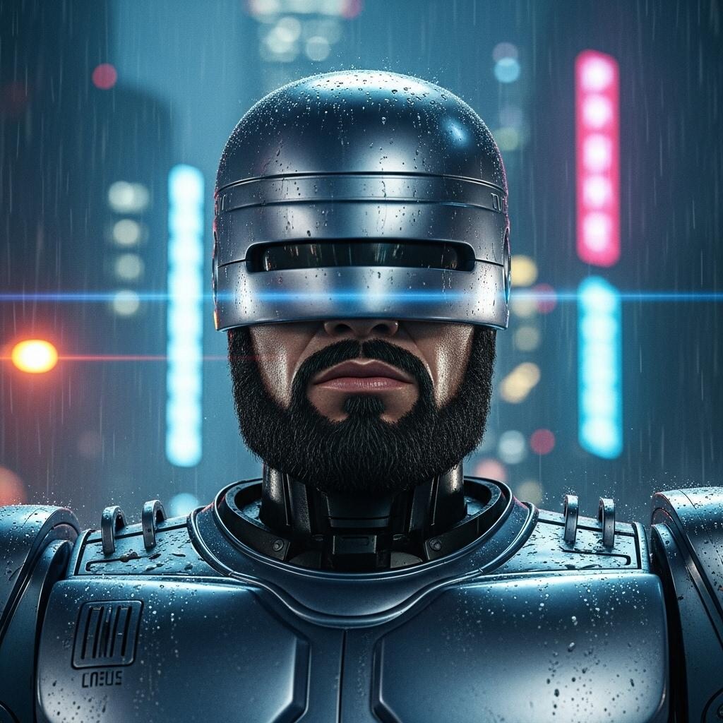 髭面のロボコップ