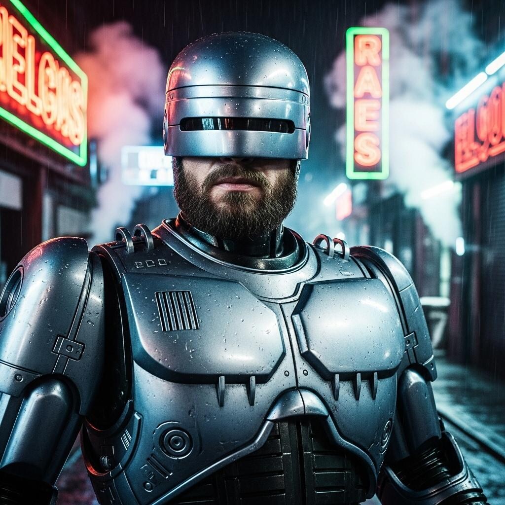 髭面のロボコップ