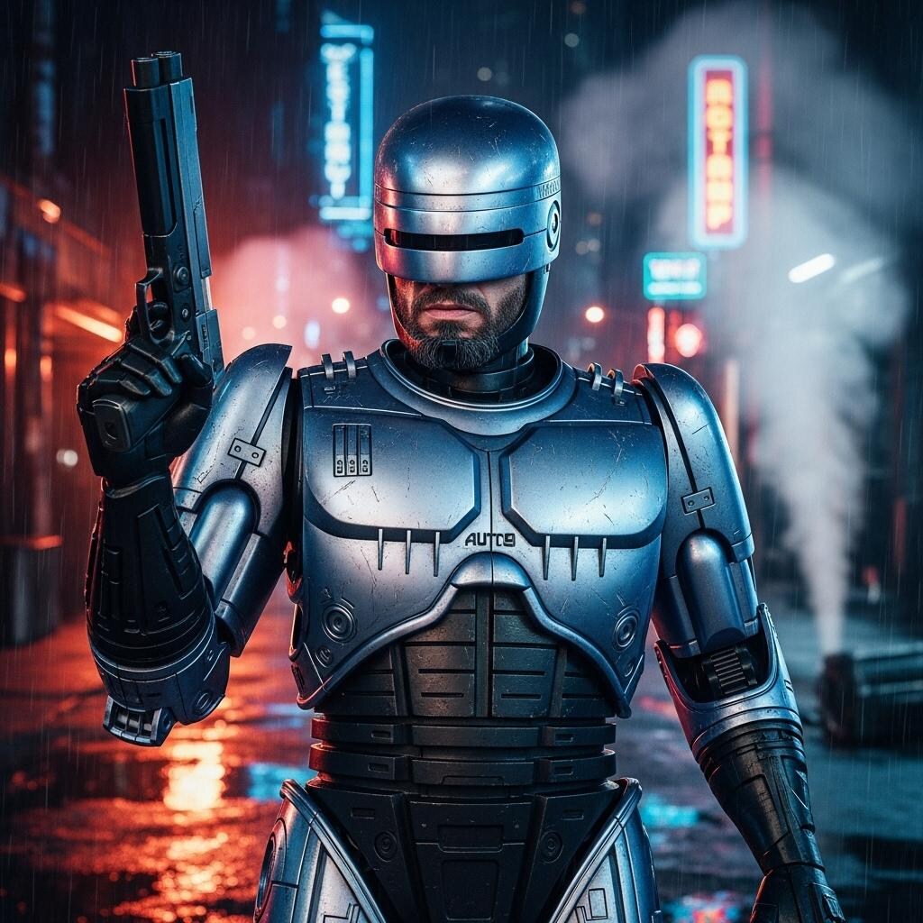 髭面のロボコップ