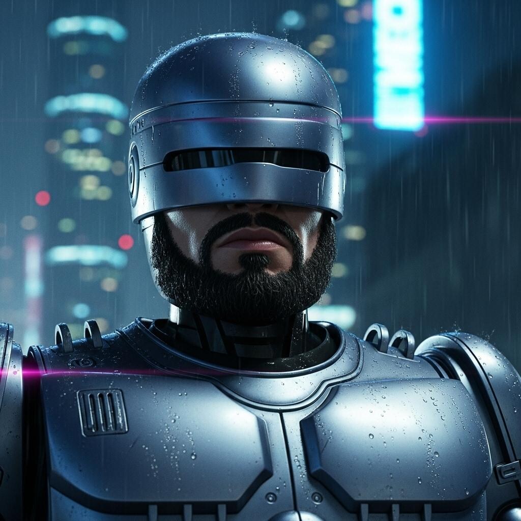 髭面のロボコップ