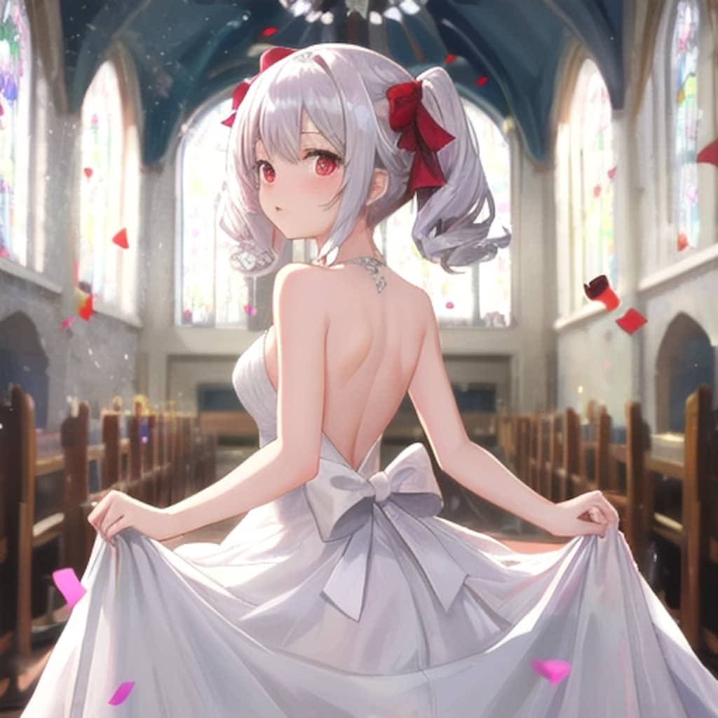 ウェディングドレスの君