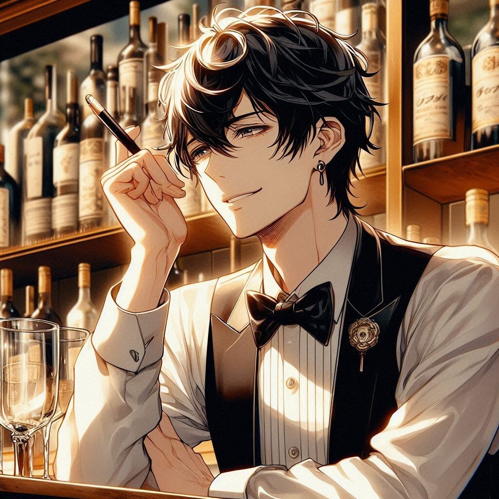 他の画像生成を使用してみた　ー男性バーテンダー Ver.ー