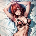 二次おっぱいポロリ157《赤髪腋見せランジェリー》 2枚目
