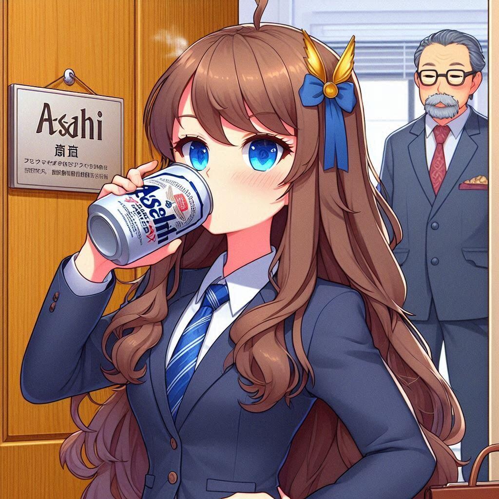 仕事の前にやる気をチャージ！な女の子