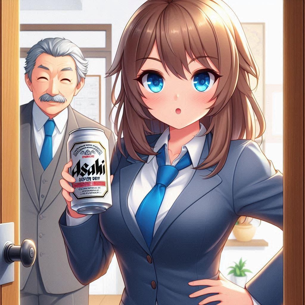 仕事の前にやる気をチャージ！な女の子