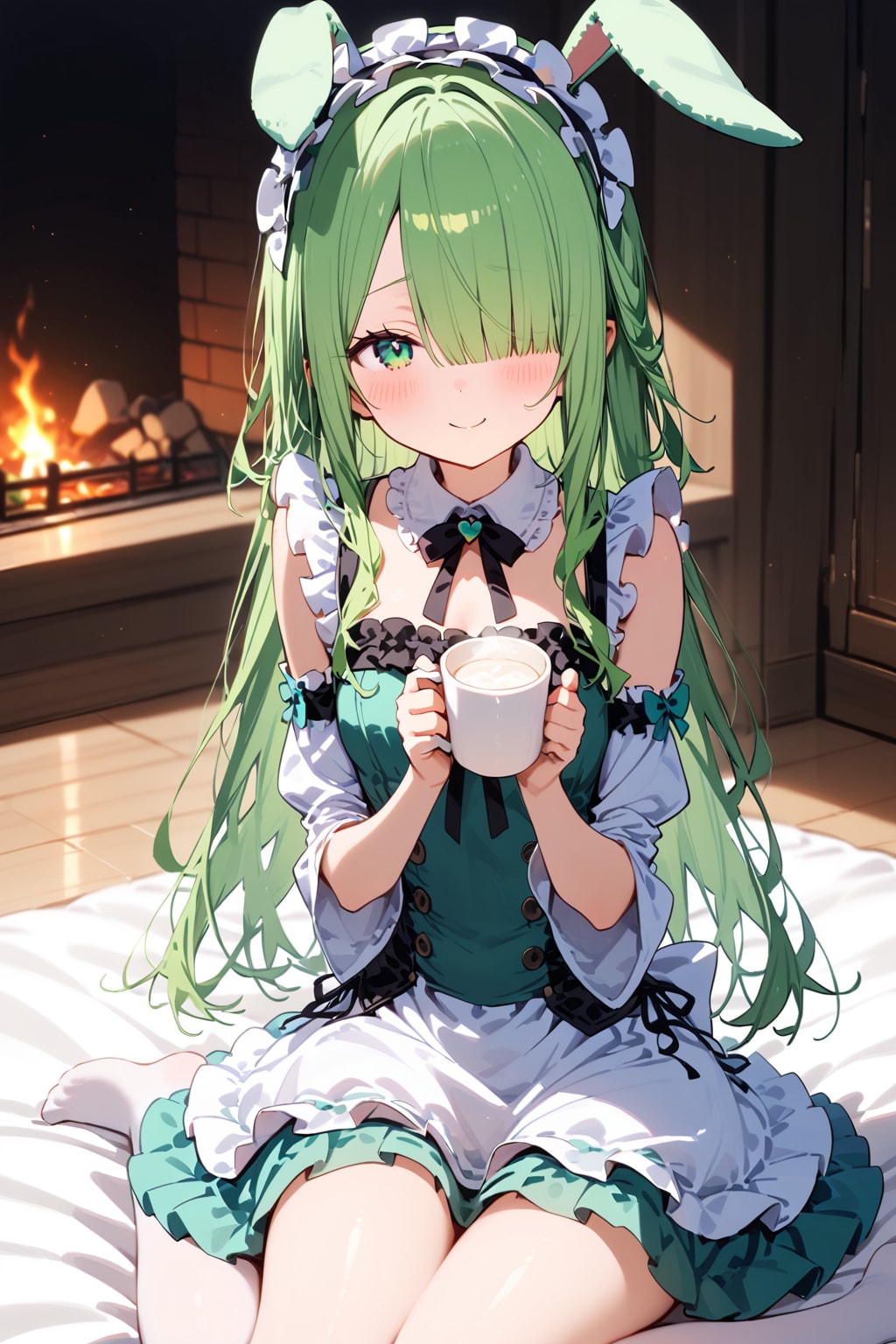 緑髪ミント(ん、こっちはあったかいよ？)_20250214