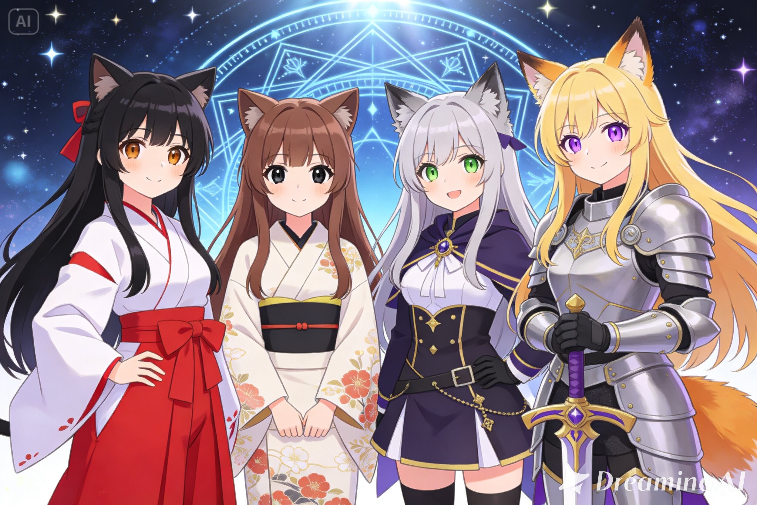 うちのメンバー四人組 | の人気AIイラスト・グラビア