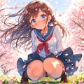 桜と記念撮影 2枚目