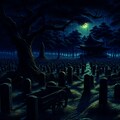 夜の墓地 3枚目