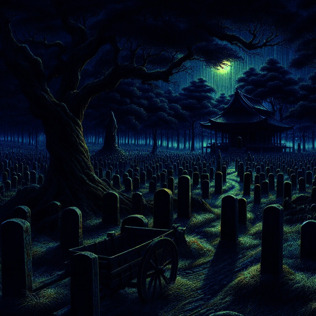 夜の墓地