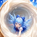 ソフトクリームを泳ぐチルノ 2枚目