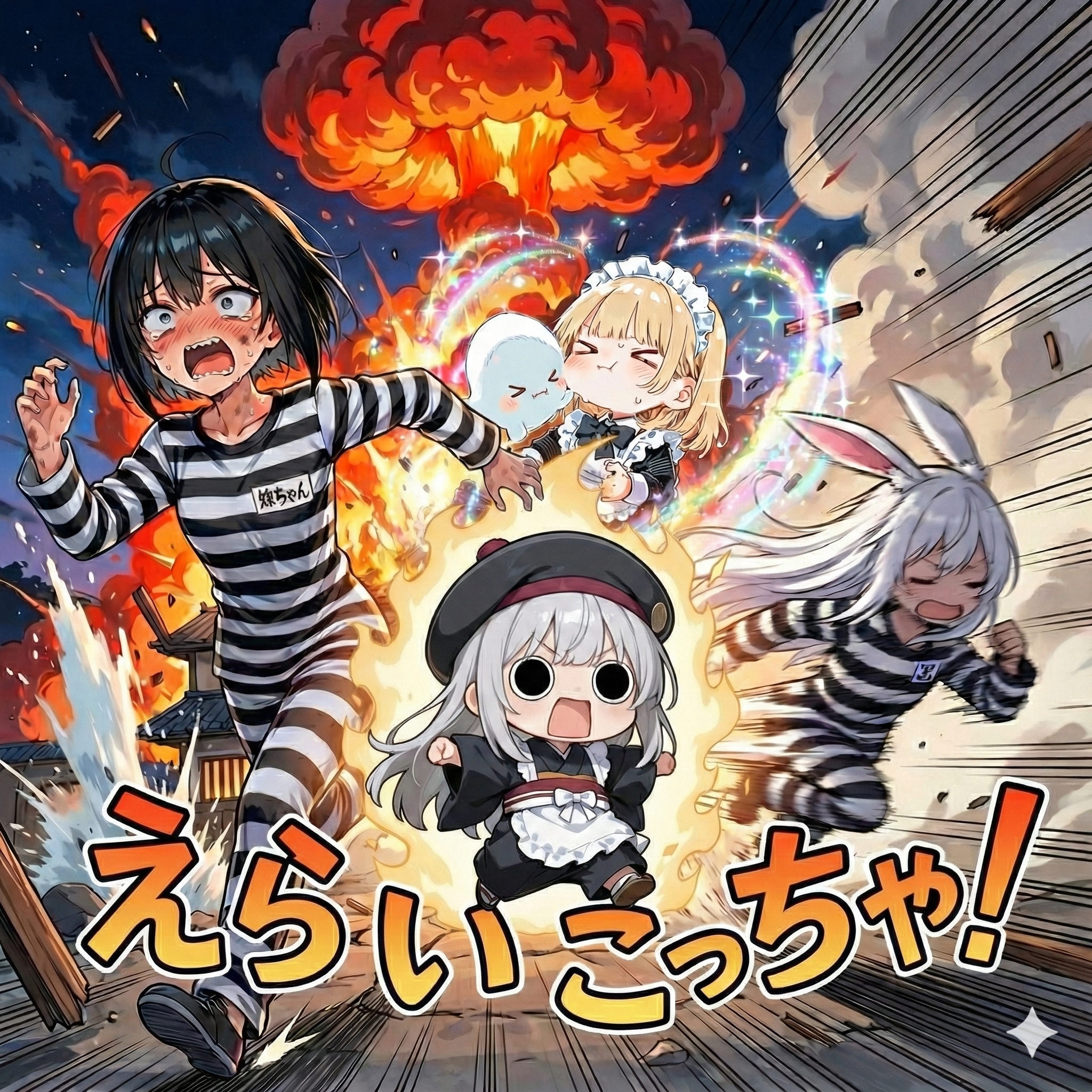 兄ちゃん・・爆発💥オールスターズなんて聞いてなかったよぅ・・・ | の人気AIイラスト・グラビア