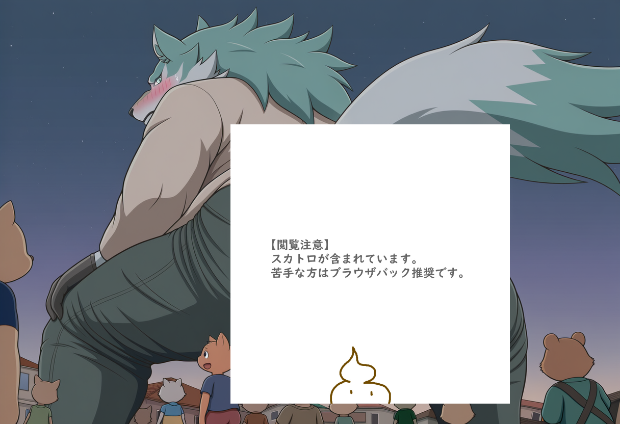 大神士郎の見せつけ着衣脱糞